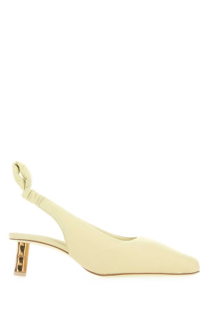 Pastel yellow nappa leather Puffy pumps BOYY (PUFFYSLINGBACKPUMP)