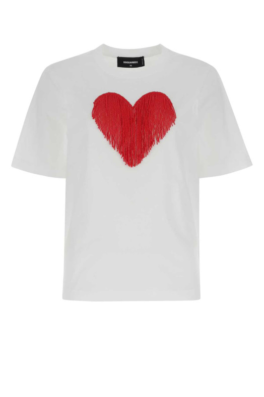 Белая хлопковая футболка White DSQUARED (S75GD0335S23009) DSQUARED2