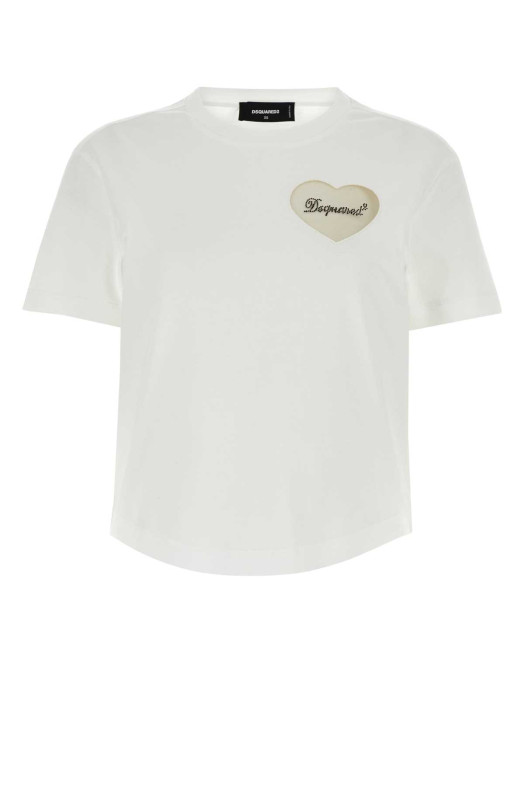 White jersey t-shirt White DSQUARED (S75GD0382S24662)