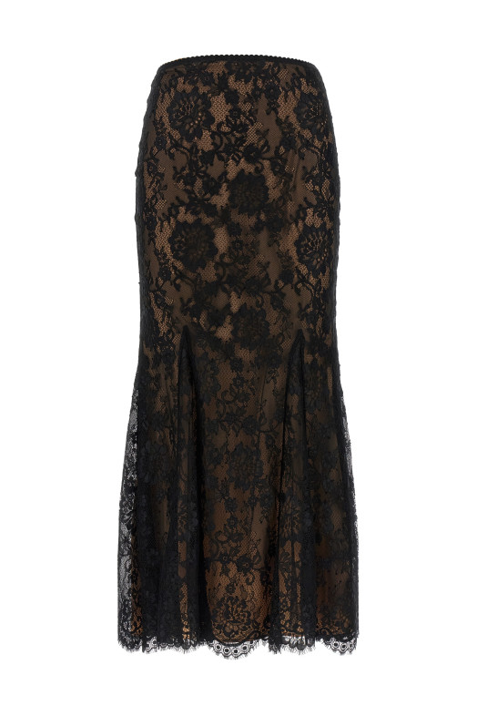 'Black Lace Midi' skirt Black