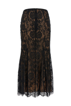 'Black Lace Midi' skirt Black