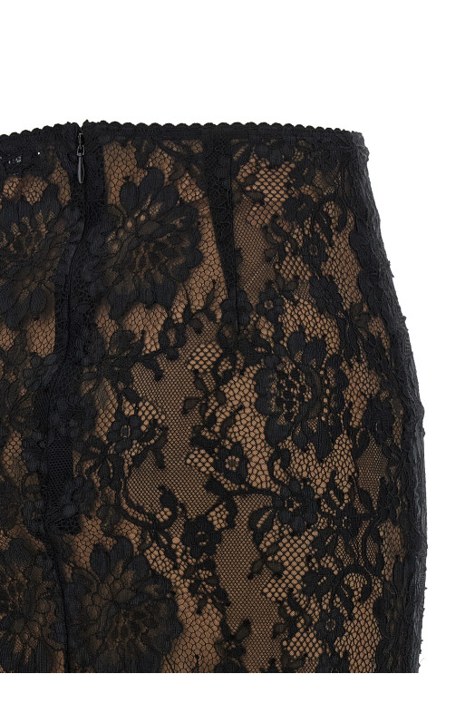 'Black Lace Midi' skirt Black