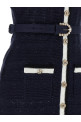 'Navy Pointelle Knit Midi' dress Blue