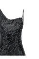 'Black Rhinestone Draped Maxi' dress Black