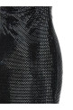 'Black Rhinestone Draped Maxi' dress Black