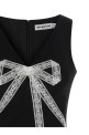 'Black Crêpe Bow Lace Mini' dress Black-grey