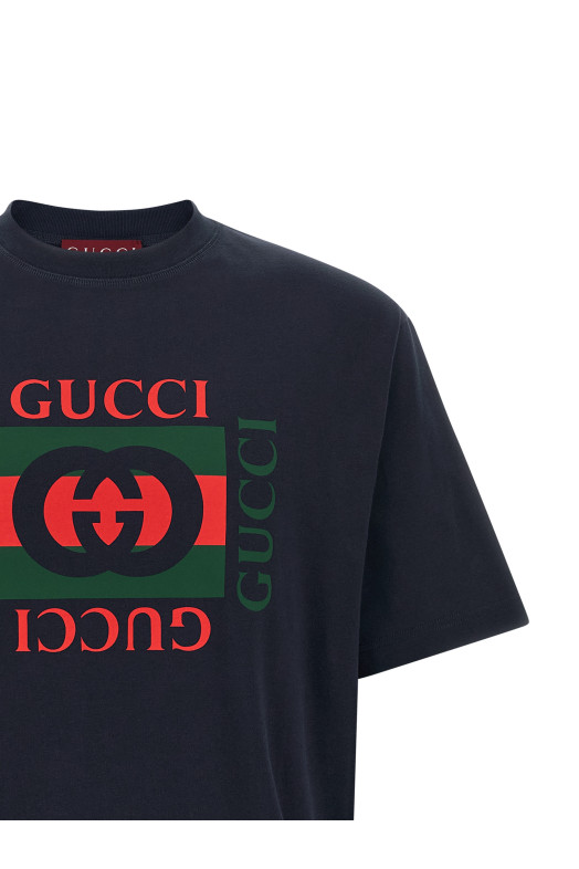 Logo print t-shirt Blue