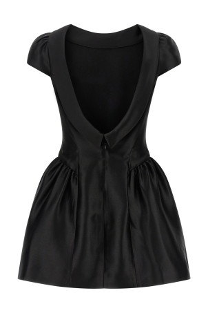 'Black Taffetà Collared Mini' dress Black