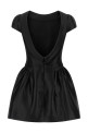 'Black Taffetà Collared Mini' dress Black