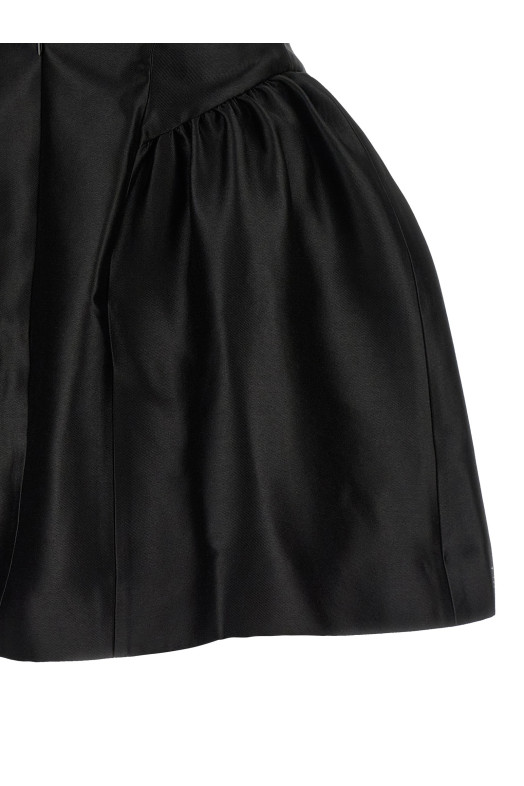 'Black Taffetà Collared Mini' dress Black