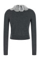 Кардиган «Grey Lace Collar Knit» серого цвета PF26134CGRGREY