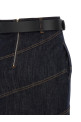 'Indigo Denim Belted Midi' skirt Blue