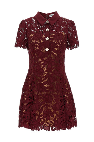 'Burgundy Lace Mini' dress Bordeaux