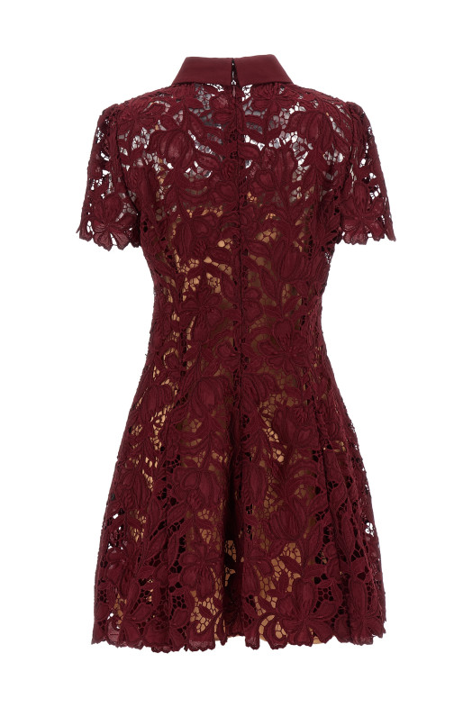 'Burgundy Lace Mini' dress Bordeaux