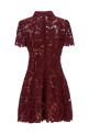 'Burgundy Lace Mini' dress Bordeaux
