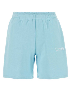 Light-blue cotton shorts VERSACE (10143011A10157)