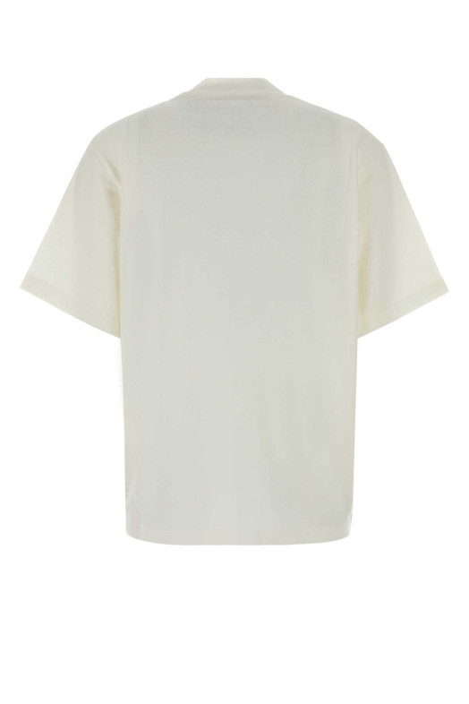 Ivory stretch linen Estavo t-shirt THE ROW (10989K758)
