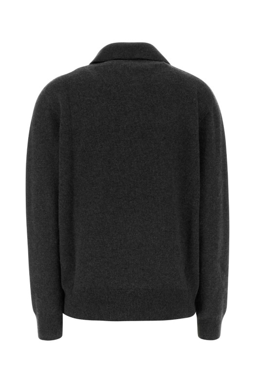 Charcoal cashmere Oashi polo shirt THE ROW (11062Y973)