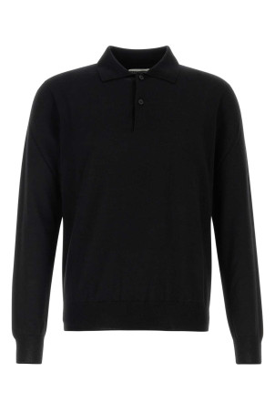Black cashmere Selio polo shirt Black THE ROW (1439Y995)