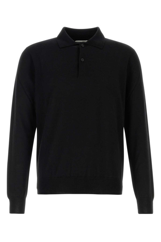Black cashmere Selio polo shirt Black THE ROW (1439Y995)
