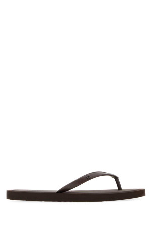Dark brown rubber Kira thong slippers Blue TORY BURCH (162307)