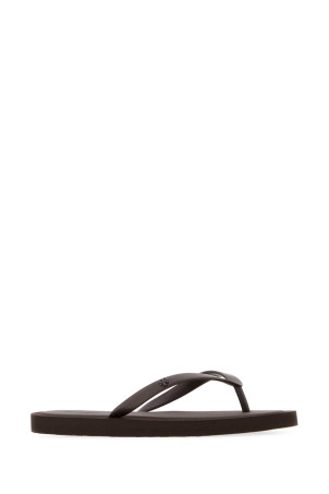 Dark brown rubber Kira thong slippers Blue TORY BURCH (162307)