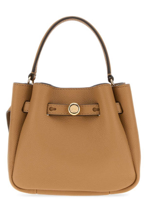 Мини-сумка-ведёро Romy из кожи цвета «верблюжий» TORY BURCH (179988)