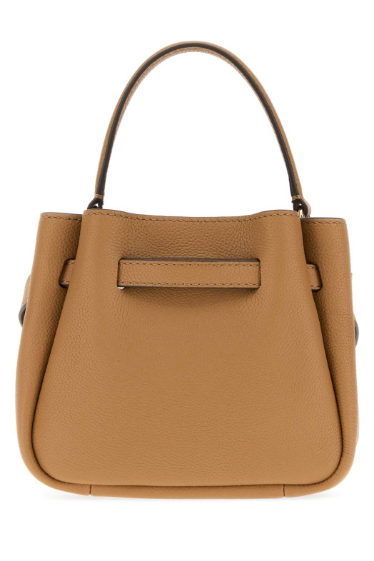 Мини-сумка-ведёро Romy из кожи цвета «верблюжий» TORY BURCH (179988)