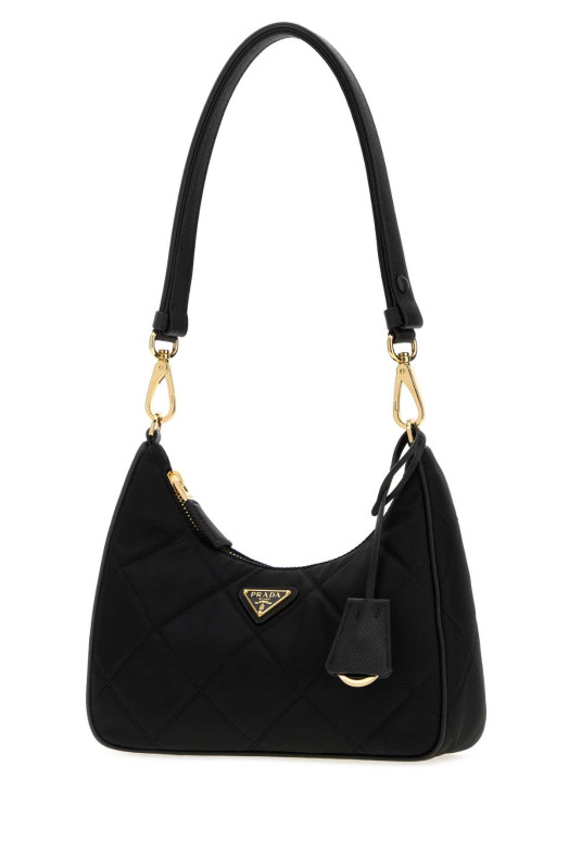 Чорна міні-сумка через плече Prada Re-Edition з чорної канви (PRADA 1BC204VQOC2AOS)
