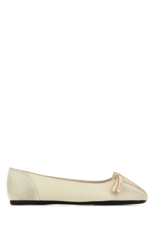 Ivory leather ballerinas PRADA (1F480OF005V69)
