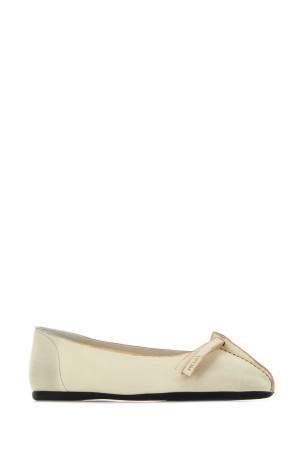 Ivory leather ballerinas PRADA (1F480OF005V69)