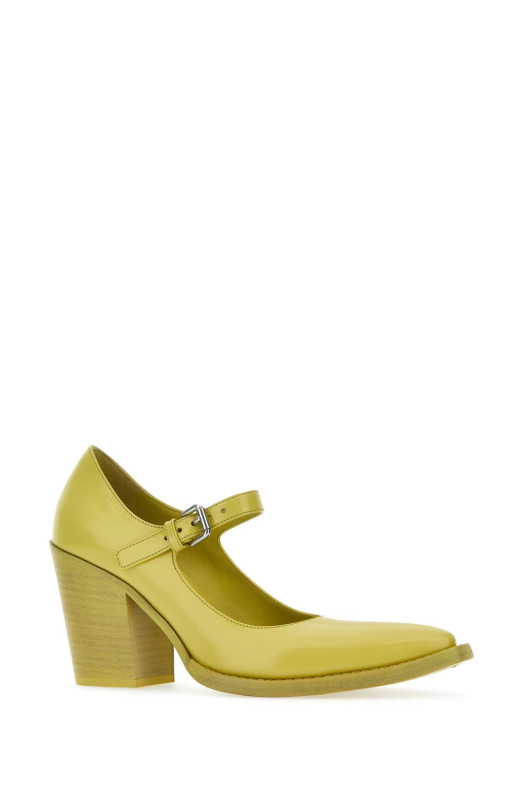 Кожаные туфли ярко-зеленого цвета PRADA (1I128NF090055)