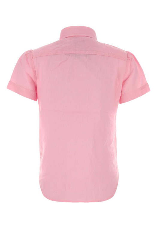 Розовая льняная рубашка POLO RALPH LAUREN (211973366)