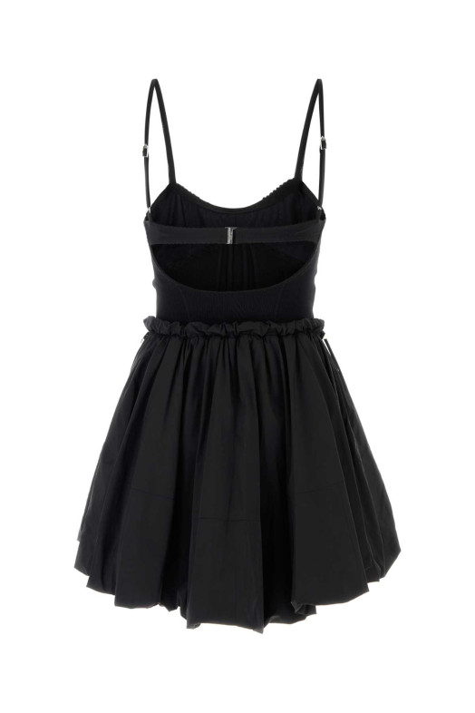 Black jersey and taffeta dress White THE ATTICO (260WCA00460PLL011AA)