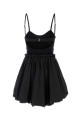 Black jersey and taffeta dress White THE ATTICO (260WCA00460PLL011AA)