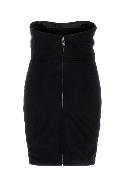 Black leather mini dress White THE ATTICO (260WCA00483LBT147AA)
