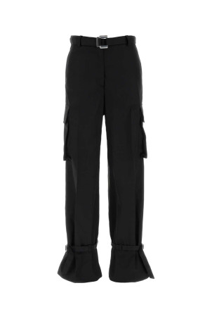 Black nylon cargo pant White THE ATTICO (260WCP00283PLL001AA)