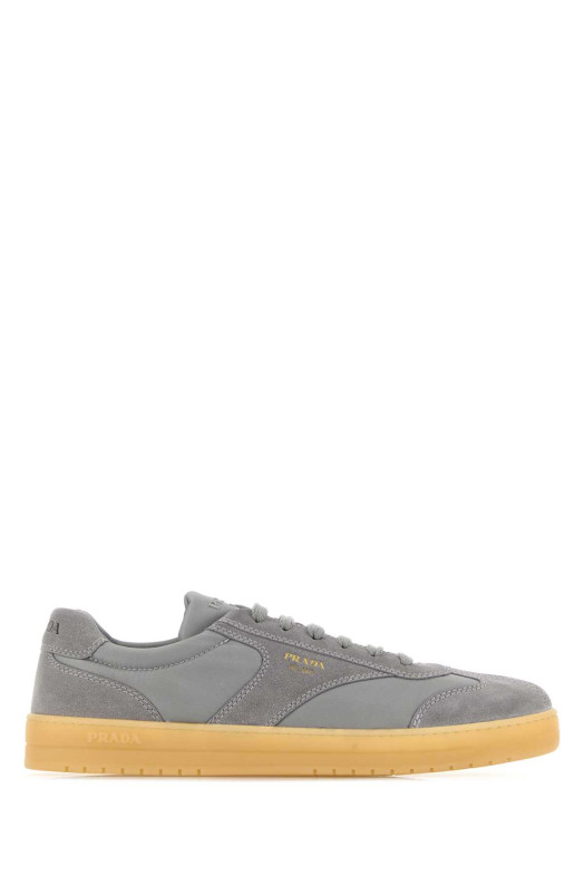 Grey suede e Re-Nylon sneakers PRADA (2EE464FG000D7R)