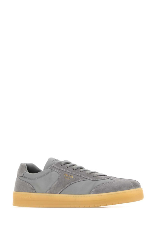 Grey suede e Re-Nylon sneakers PRADA (2EE464FG000D7R)