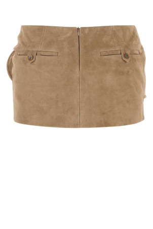 Biscuit suede mini skirt Beige MAGDA BUTRYM (313425)