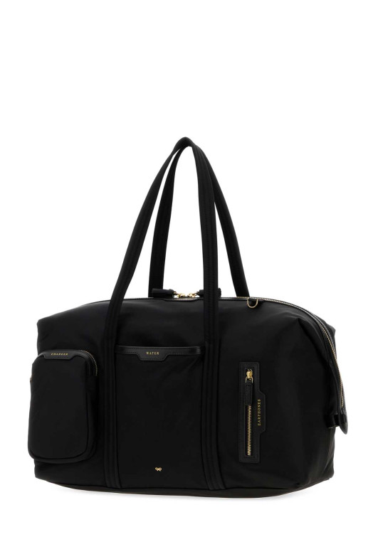 Black canvas In-Flight travel bag Black ANYA HINDMARCH (5050925149327)