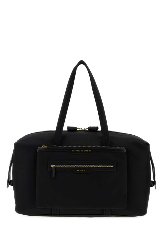 Black canvas In-Flight travel bag Black ANYA HINDMARCH (5050925149327)