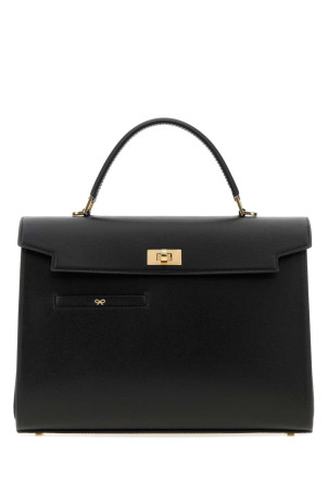 Black leather Mortimer handbag Black ANYA HINDMARCH (5050925199421)