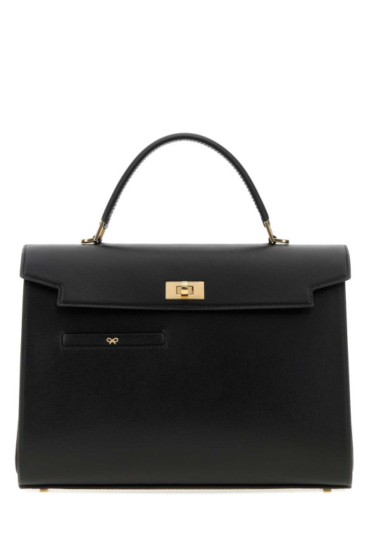 Black leather Mortimer handbag Black ANYA HINDMARCH (5050925199421)