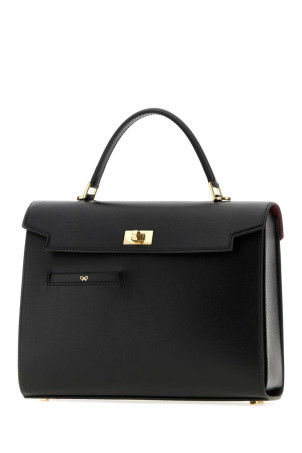 Black leather Mortimer handbag Black ANYA HINDMARCH (5050925199421)