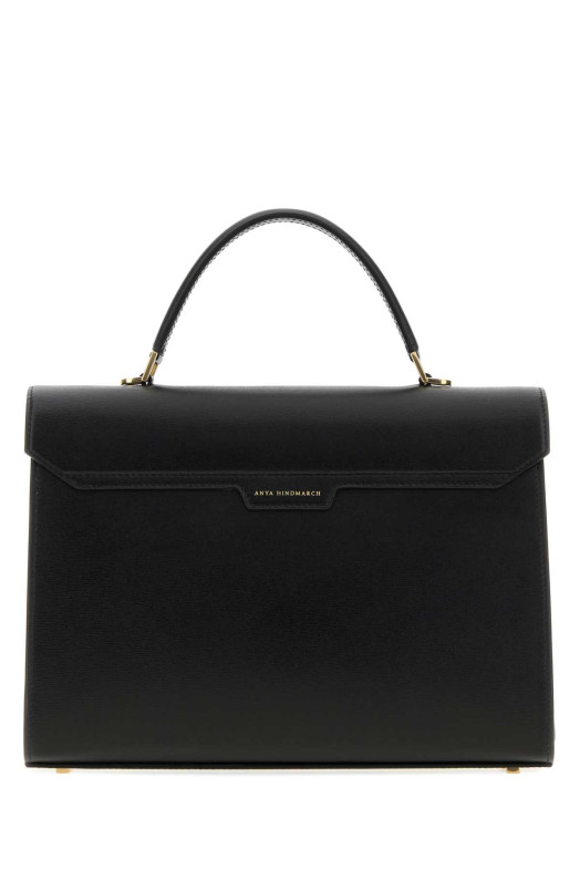 Black leather Mortimer handbag Black ANYA HINDMARCH (5050925199421)
