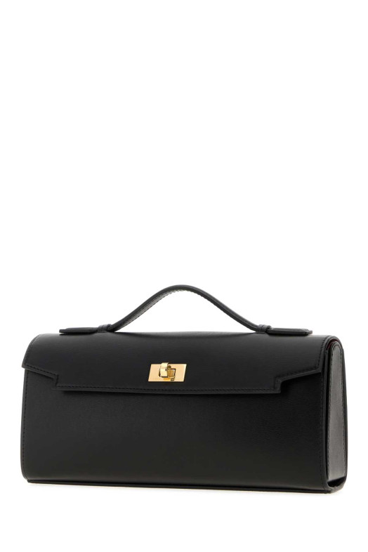 Black leather Mortimer handbag Black ANYA HINDMARCH (5050925200141)