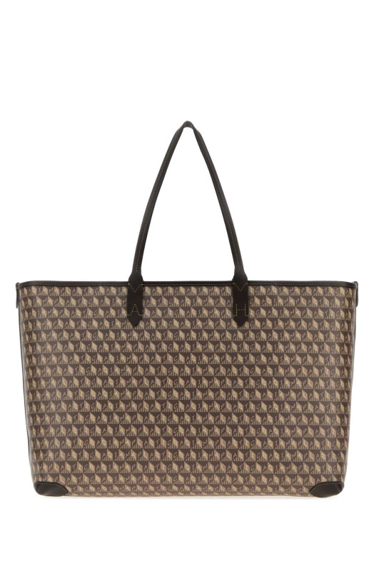Printed canvas I Am A Plastic Bag shopping bag Brown ANYA HINDMARCH (5050925210577)
