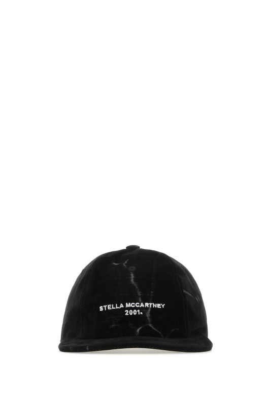 Бейсболка из чёрного бархата Black STELLA McCARTNEY (570194WP0120)