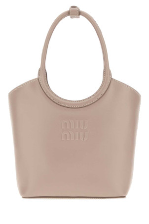 Dove grey leather Ivy handbag MIU MIU (5BA330VOLO2E6Y)